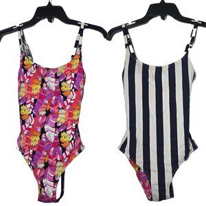 Tommy Bahama That's Bananas Reversible Laced-Back One-Piece Swimsuit Size 6‎